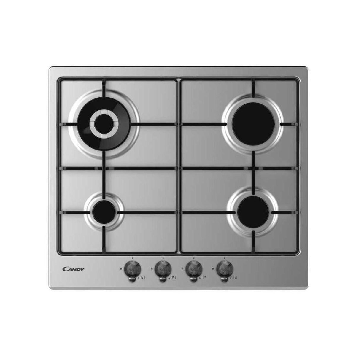 CANDY CHW6BR4WTX PIANO COTTURA 60CM 4 FUOCHI A GAS INOX