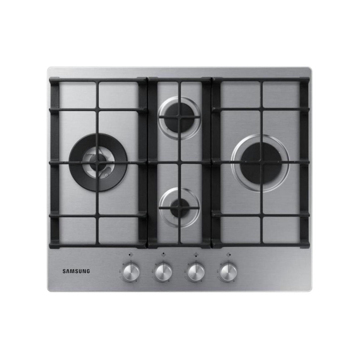 SAMSUNG NA64H3031BS/T1 PIANO COTTURA 60CM 4 FUOCHI A GAS GRIGLIE IN GHISA INOX