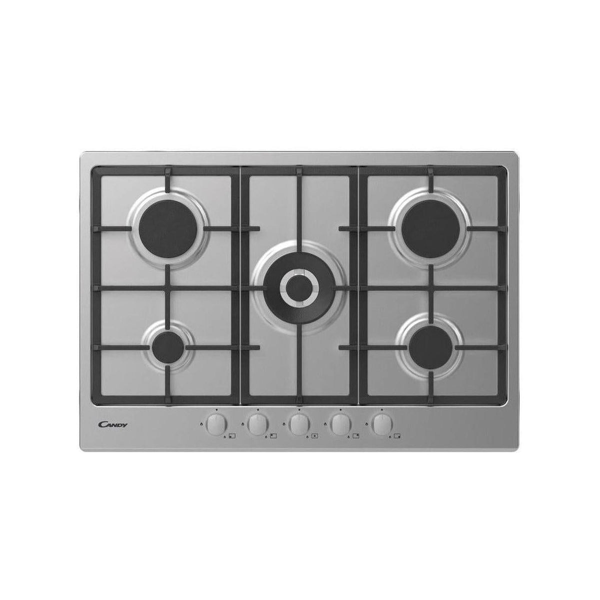 CANDY CHG74WX PIANO COTTURA DA INCASSO 75CM 5 FUOCHI A GAS COLORE INOX - PROMO