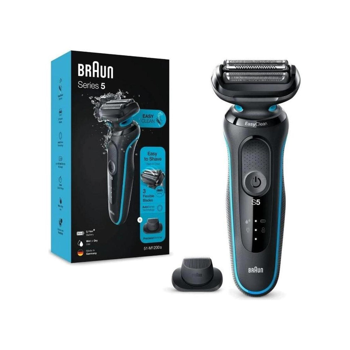BRAUN SERIES 5 51-M1200S RASOIO ELETTRICO WET & DRY NERO - 51M1200S