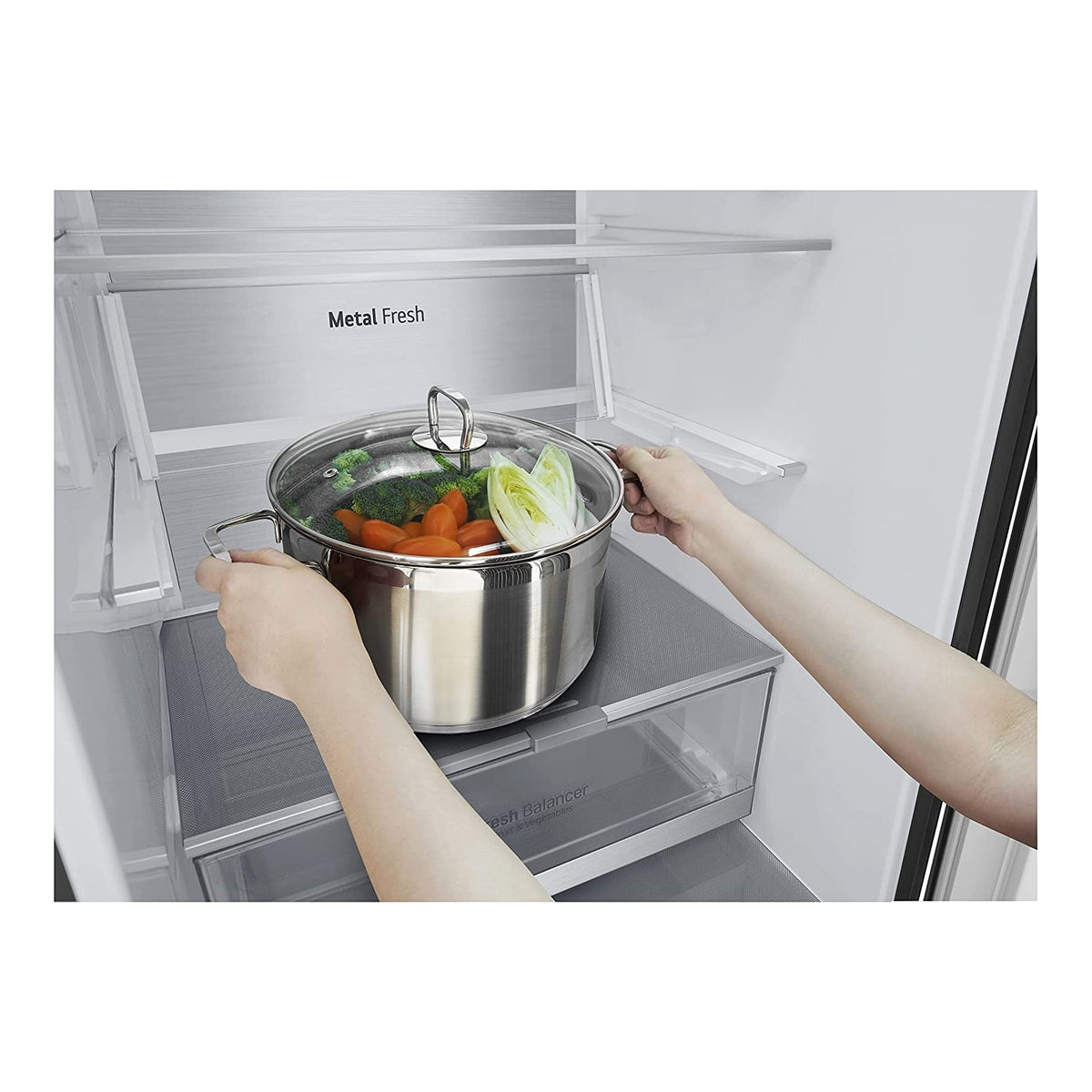 LG GBB72MCVBN FRIGORIFERO COMBINATO TOTAL NO FROST 384 LT NERO CLASSE B