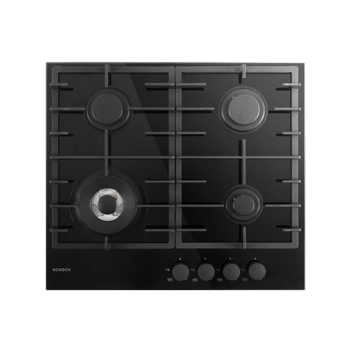 SCHOCK SVC64THBK PIANO COTTURA DA INCASSO 60 CM 4 FUOCHI A GAS COLORE NERO