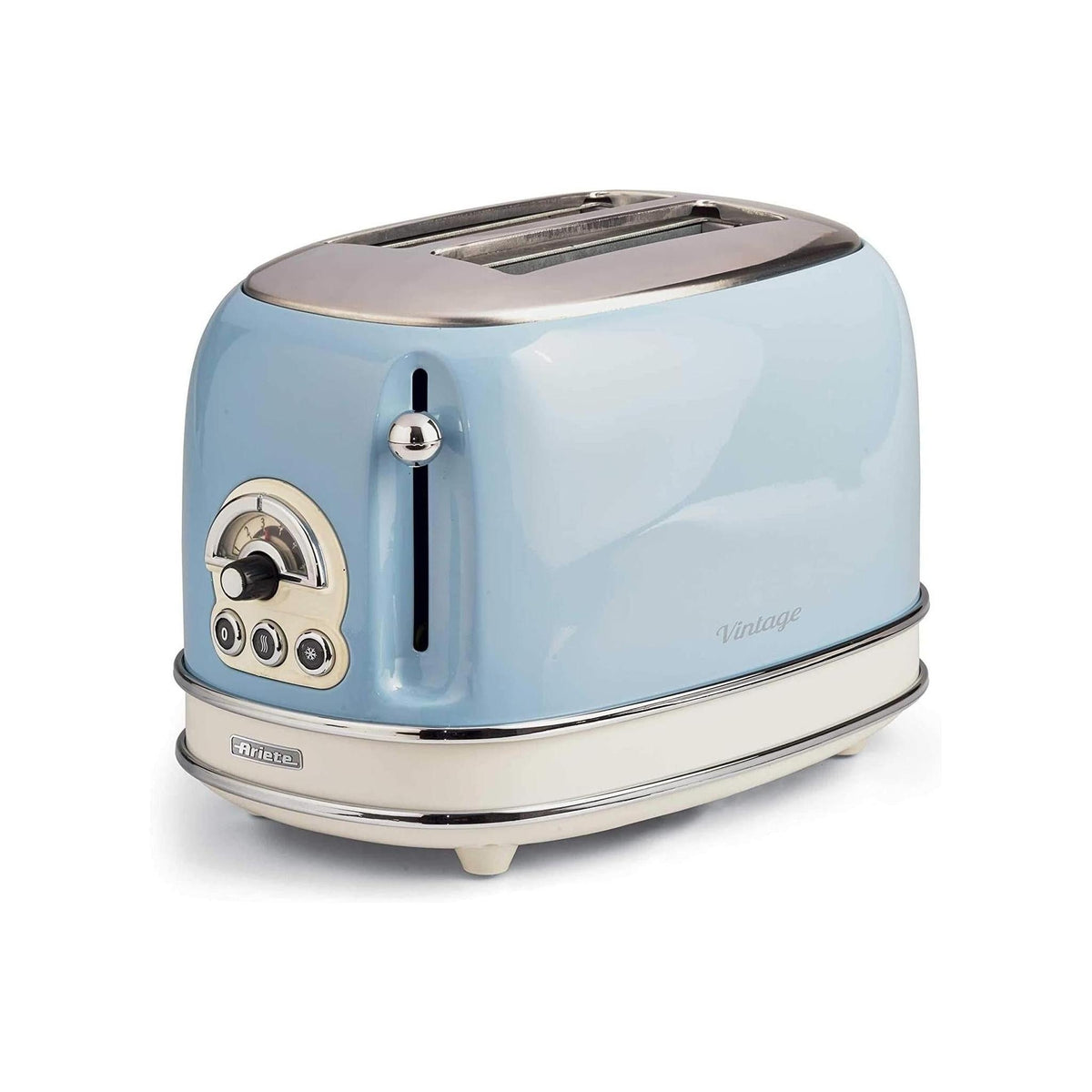 ARIETE 155/05 TOSTAPANE VINTAGE 2 FETTE 810W CON ESPULSIONE AUTOMATICA COLORE CELESTE