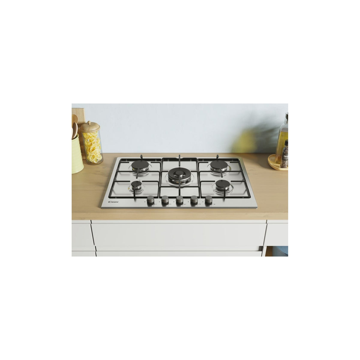 CANDY CHW74WX PIANO COTTURA 75CM 5 FUOCHI COLORE INOX