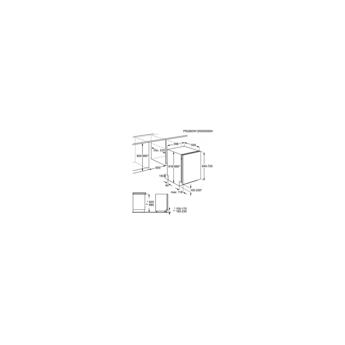 ELECTROLUX ESL5315LO LAVASTOVIGLIE DA INCASSO A SCOMPARSA TOTALE 13 COPERTI CLASSE E - PROMO