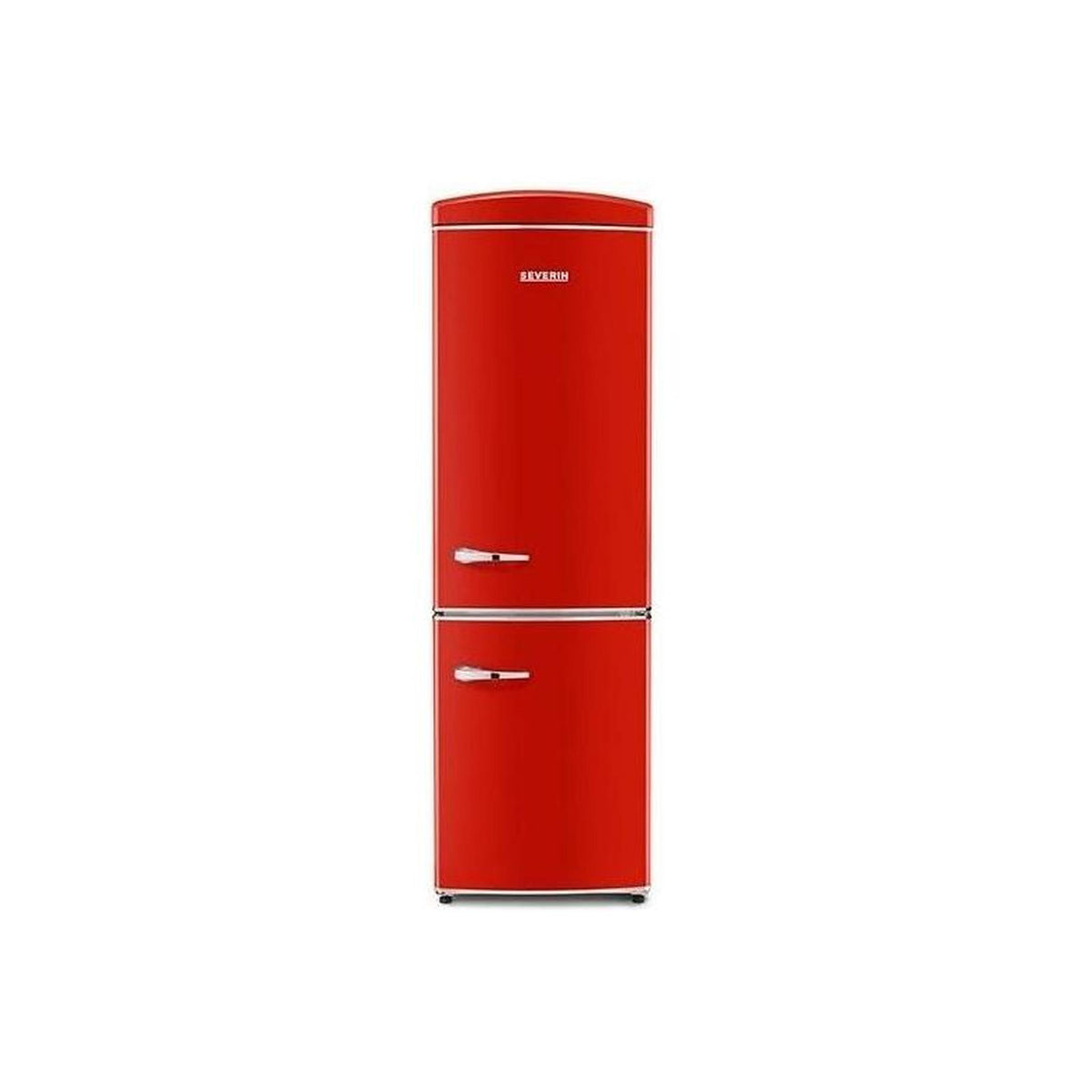 SEVERIN RKG 8997 FRIGORIFERO COMBINATO LINEA RETRO' 315 LT TOTAL NO FROST CERNIERE A DESTRA CLASSE E COLORE ROSSO