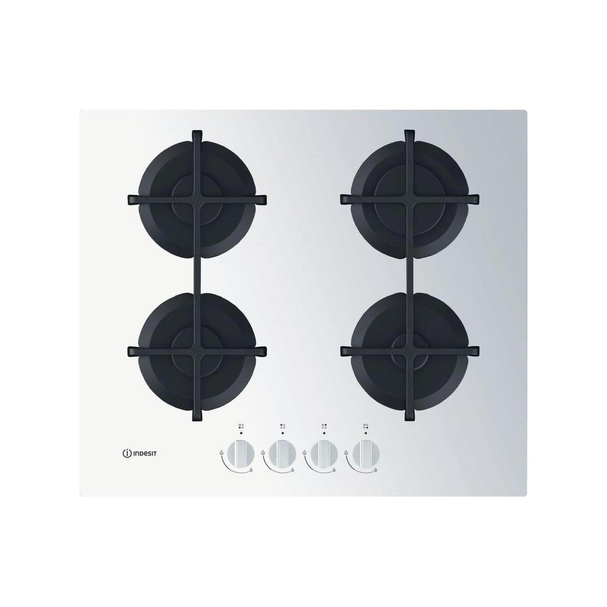INDESIT ING 61T/WH PANO COTTURA 60CM 4 FUOCHI A GAS IN VETRO BIANCO