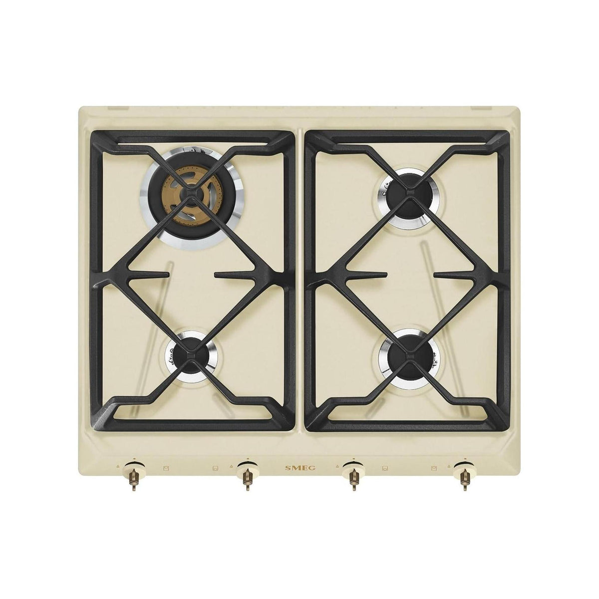 SMEG SRV864POGH PIANO COTTURA DA INCASSO 60CM 4 FUOCHI A GAS COLORE PANNA