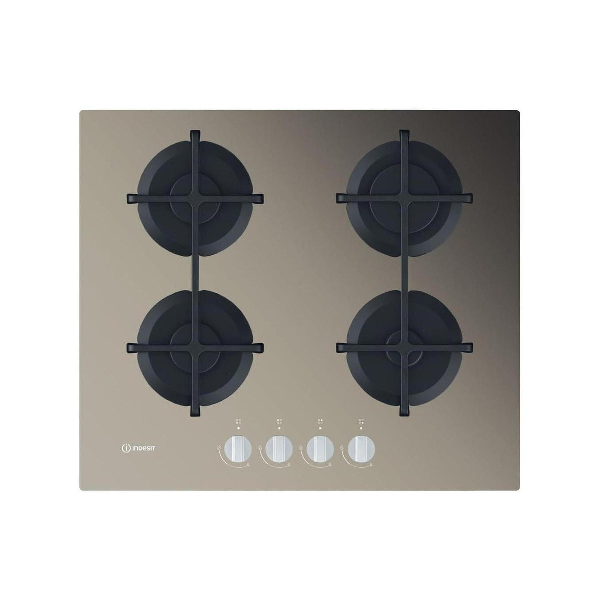 INDESIT ING 61T/TD PANO COTTURA 60CM 4 FUOCHI A GAS IN VETRO TORTORA