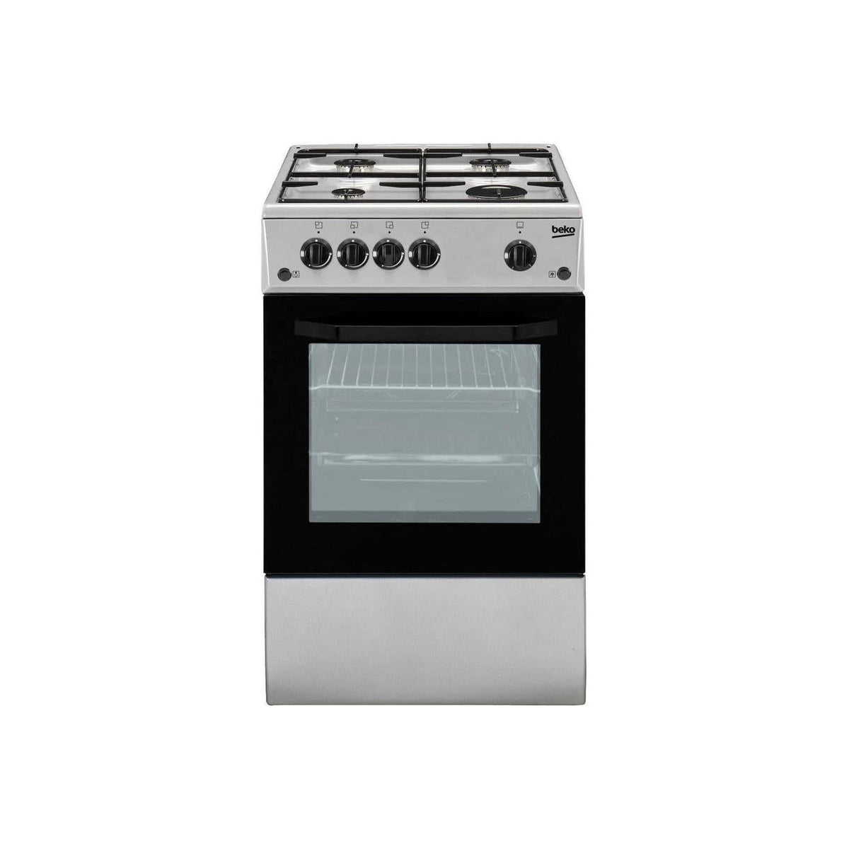 BEKO CSG42011FS CUCINA 50X50 4 FUOCHI FORNO A GAS COLORE SILVER