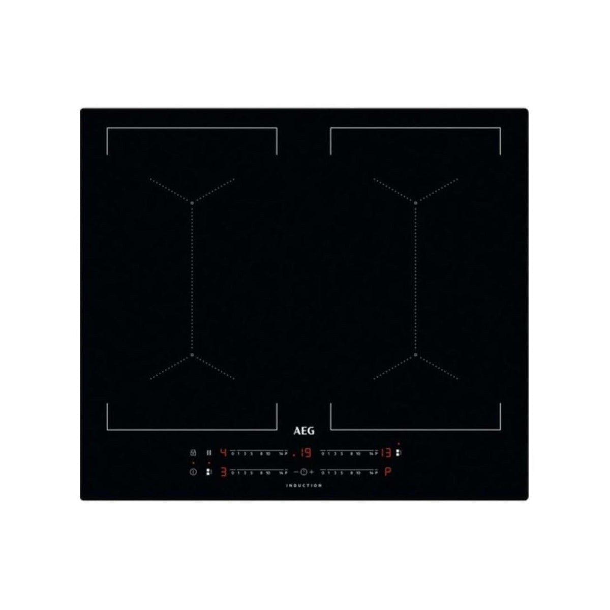AEG IKS64453IB PIANO COTTURA DA INCASSO A INDUZIONE 60 CM 4 ZONE COTTURA FUNZIONE BRIDGE NERO