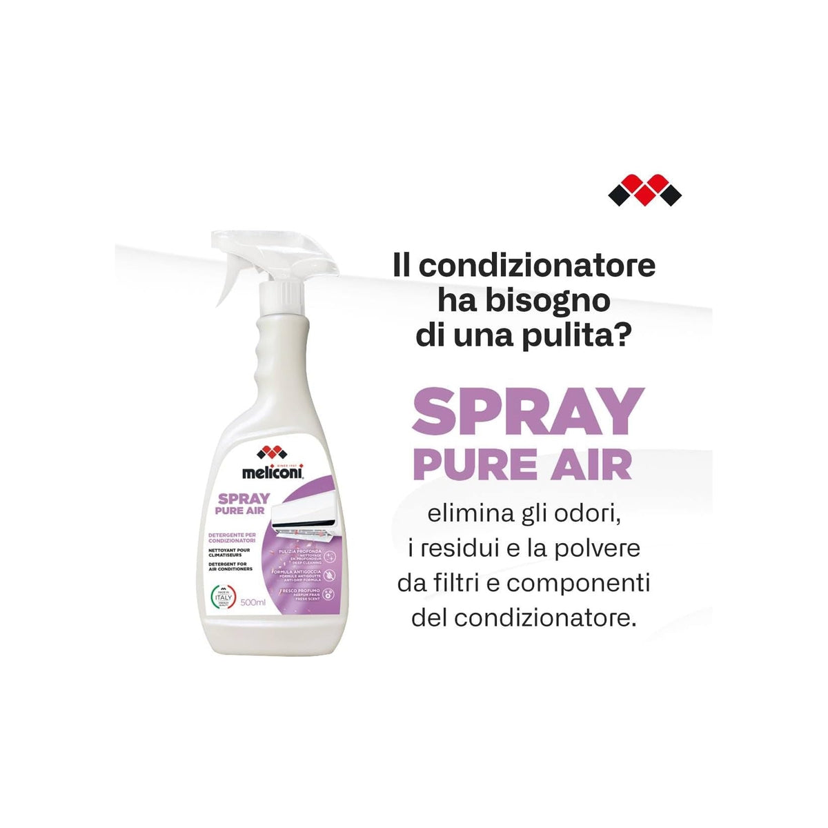 MELICONI PURE AIR 500 ML SPRAY DETERGENTE PER CLIMATIZZATORE - 621027