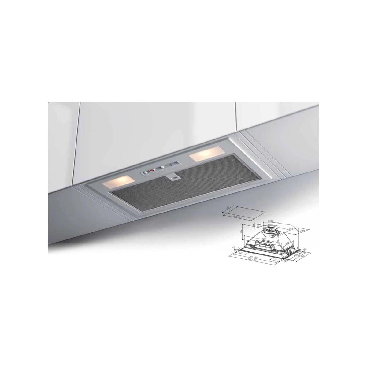 FABER INKA SMART C/33 LG A 52 CAPPA DA INCASSO ASPIRANTE 52CM COLORE GRIGIO - 305.0602.040