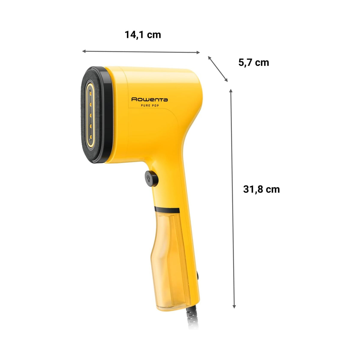 ROWENTA DR2026 FERRO DA STIRO VERTICALE PORTATILE 1300W SERBATOIO 70ML GIALLO