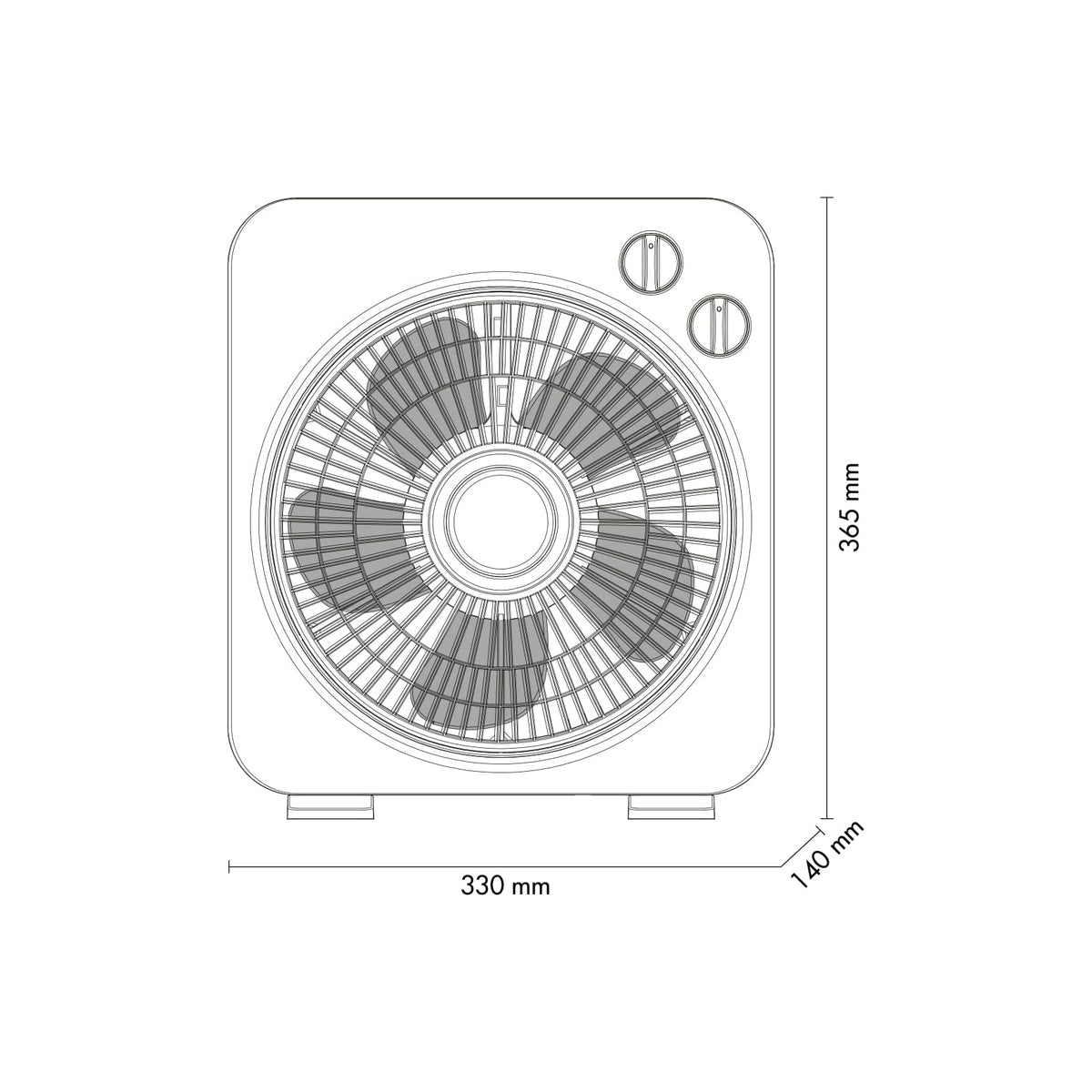 ARGO BOXY VENTILATORE DA PAVIMENTO 5 PALE 50W BIANCO