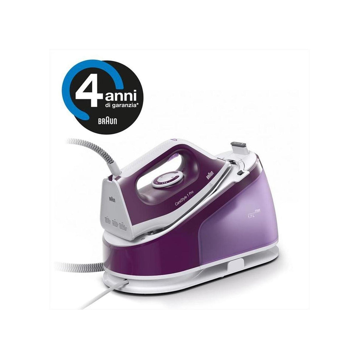 BRAUN IS1514VI FERRO DA STIRO CON CALDAIA 2200W 6 BAR SERBATOIO 1.7LT COLORE VIOLA