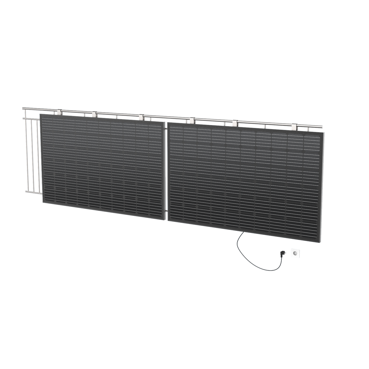 LIGHTMATE LMG80-SK05-OM 2 PANNELLI SOLARI DA BALCONE POTENZA 740 Wp COMPRESO DI ACCESSORI E KIT DI INSTALLAZIONE - PROMO