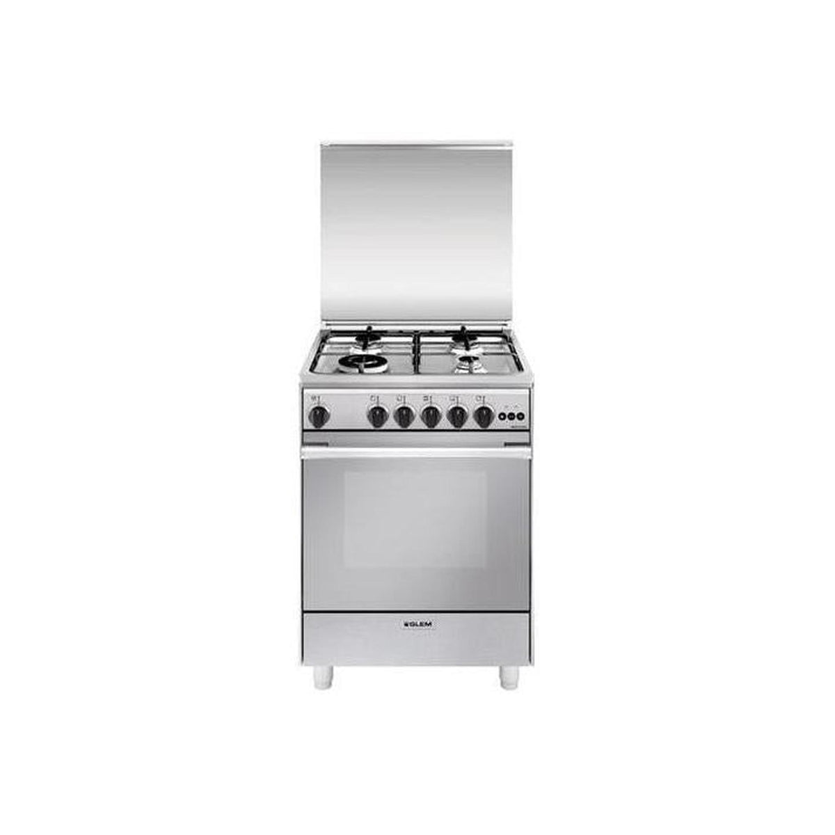 GLEM GAS U664VI CUCINA 60X60 CM 4 FUOCHI FORNO A GAS COLORE INOX - PROMO