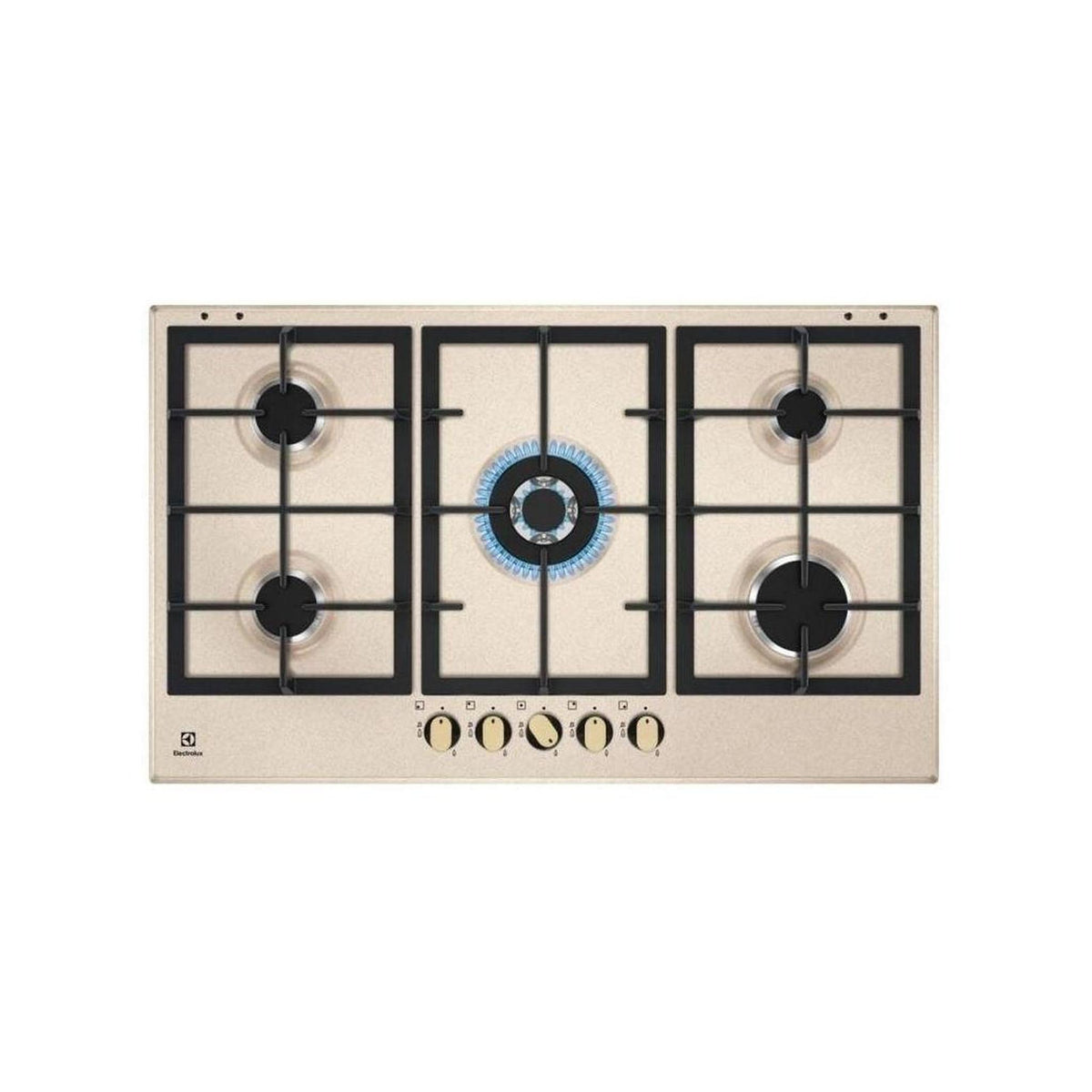 ELECTROLUX KGS9536RS PIANO COTTURA 86CM 5 FUOCHI A GAS GRIGLIE IN GHISA COLORE SABBIA