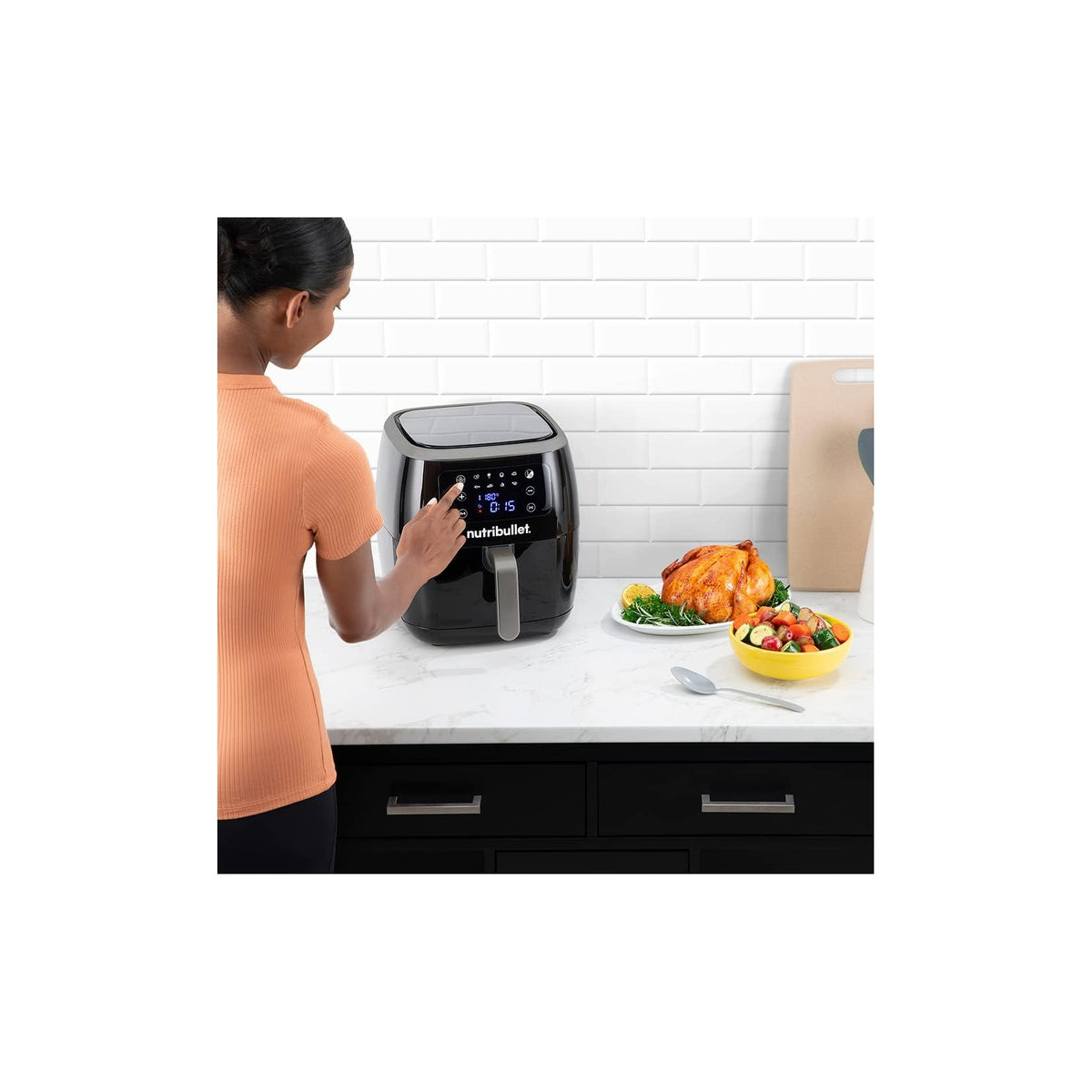 NUTRIBULLET NBA071B FRIGGITRICE AD ARIA 7LT 8 FUNZIONI 1800W NERA