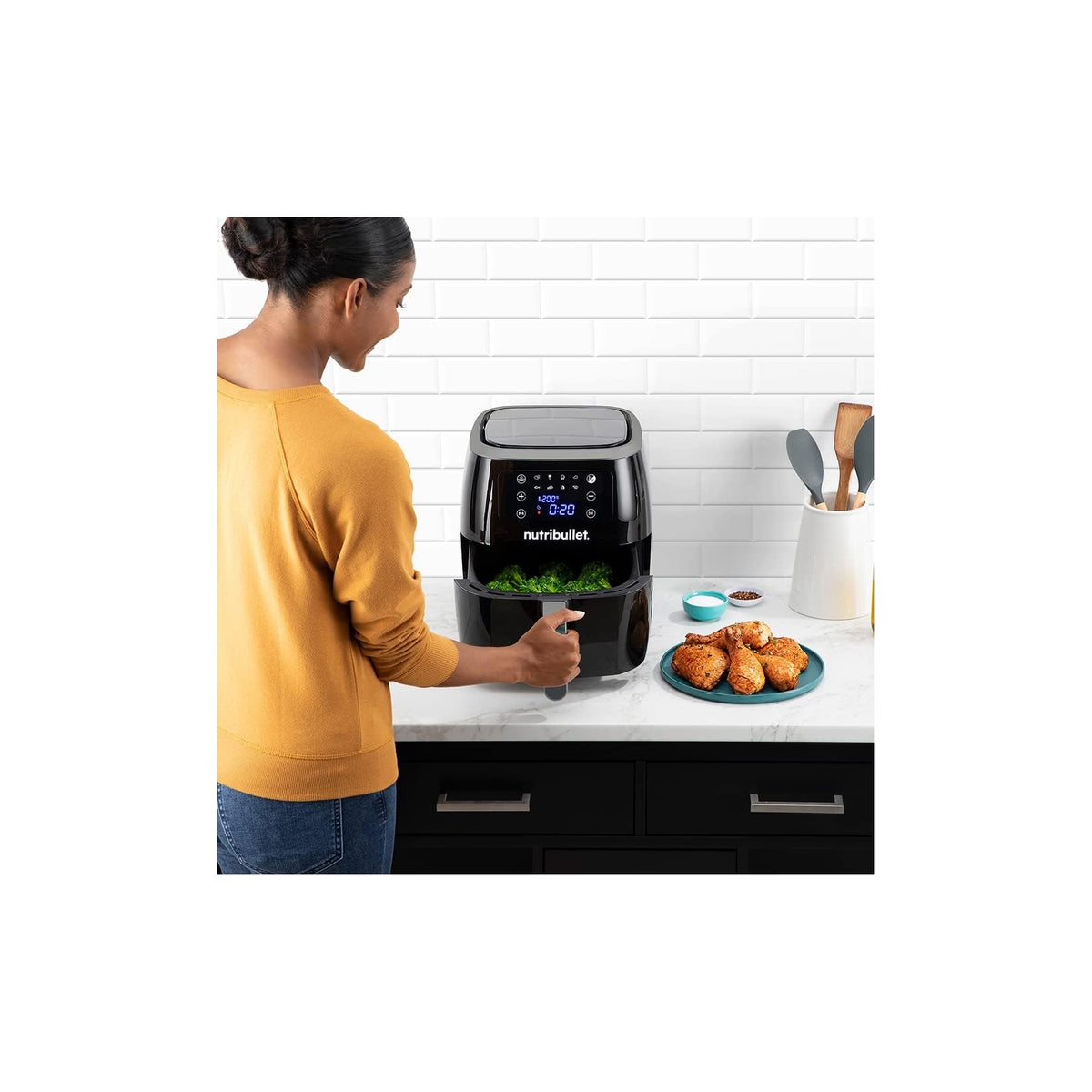 NUTRIBULLET NBA071B FRIGGITRICE AD ARIA 7LT 8 FUNZIONI 1800W NERA