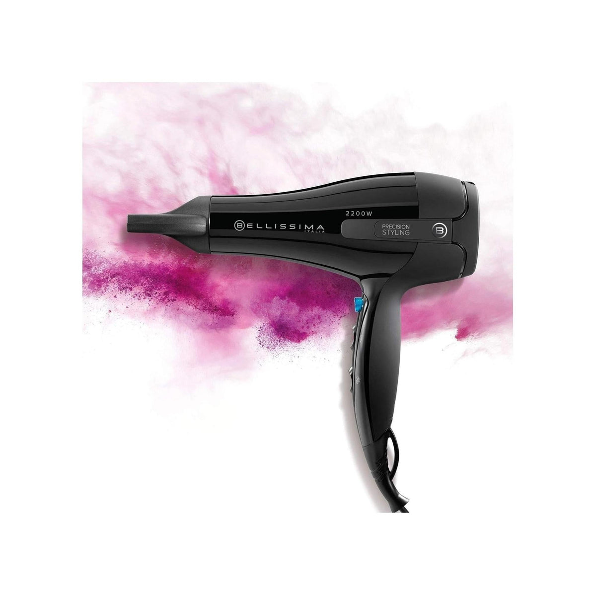 IMETEC BELLISSIMA S5 2200 ASCIUGACAPELLI 2000W 3 TEMPERATURE 3 VELOCITA' COLORE NERO - 11072