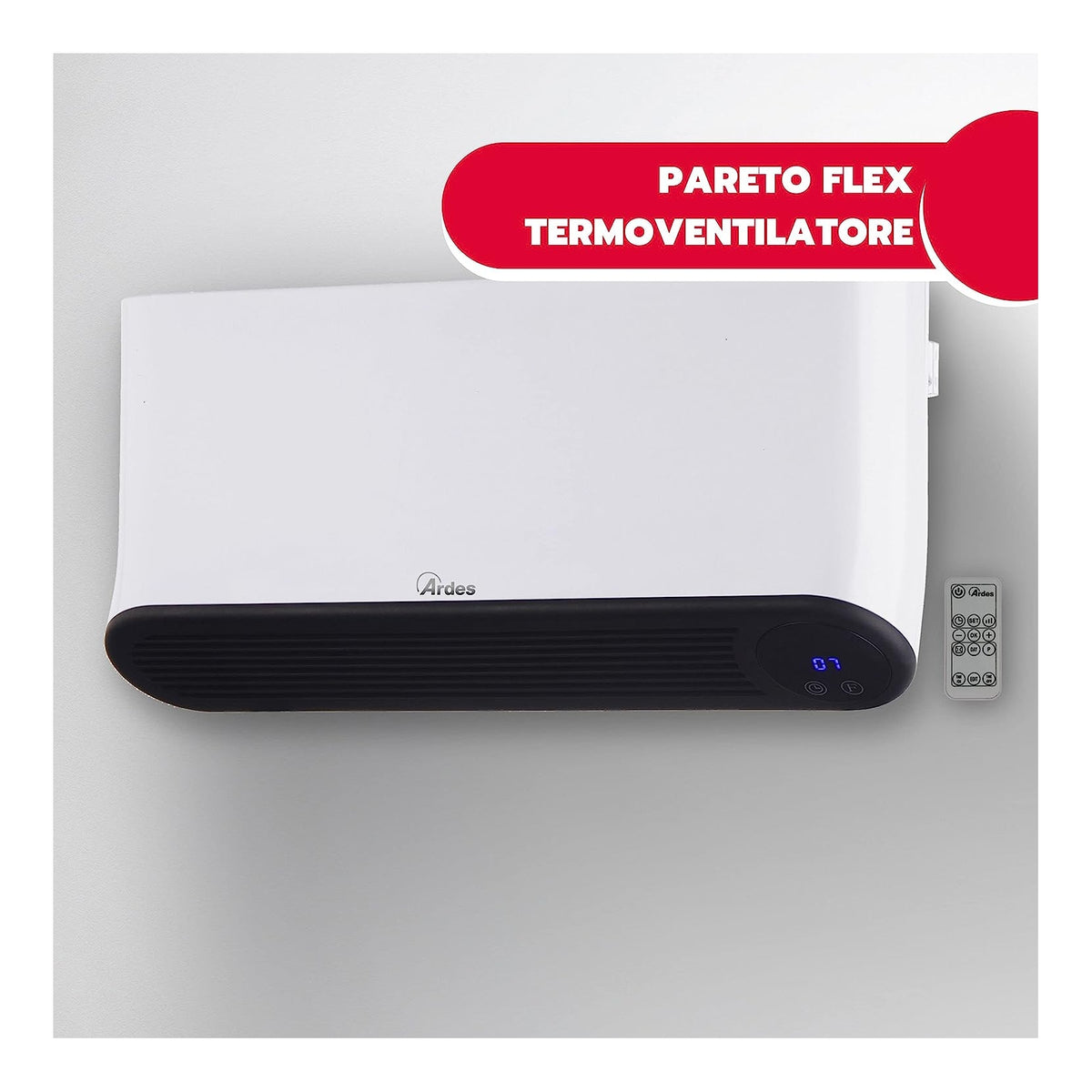 ARDES AR4W05P TERMOVENTILATORE A PARETE 2000W CON TELECOMANDO