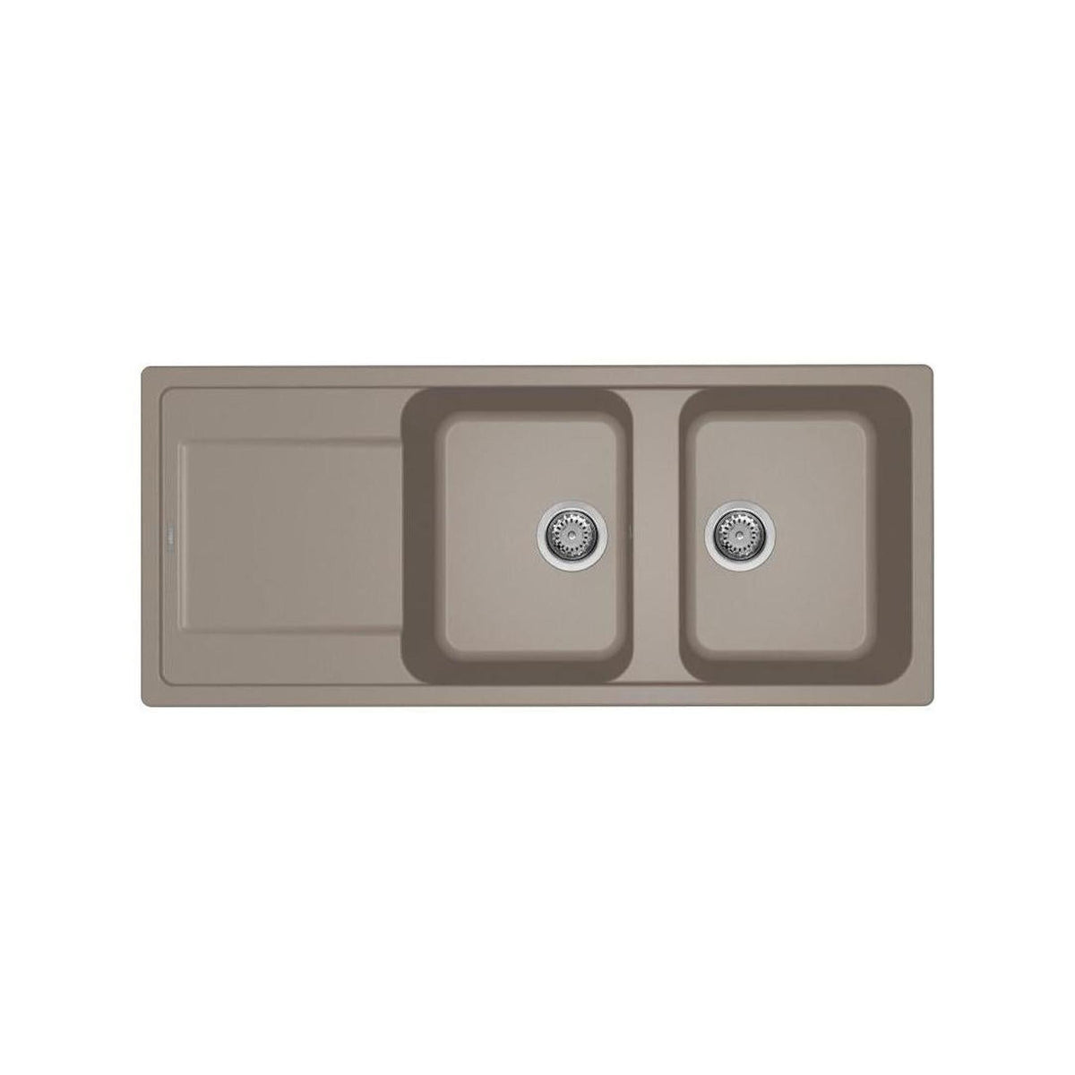 ELLECI LG250043 LAVELLO 116X50 CM 2 VASCHE + GOCCIOLATOIO REVERSIBILE GRANITEK COLORE TORTORA