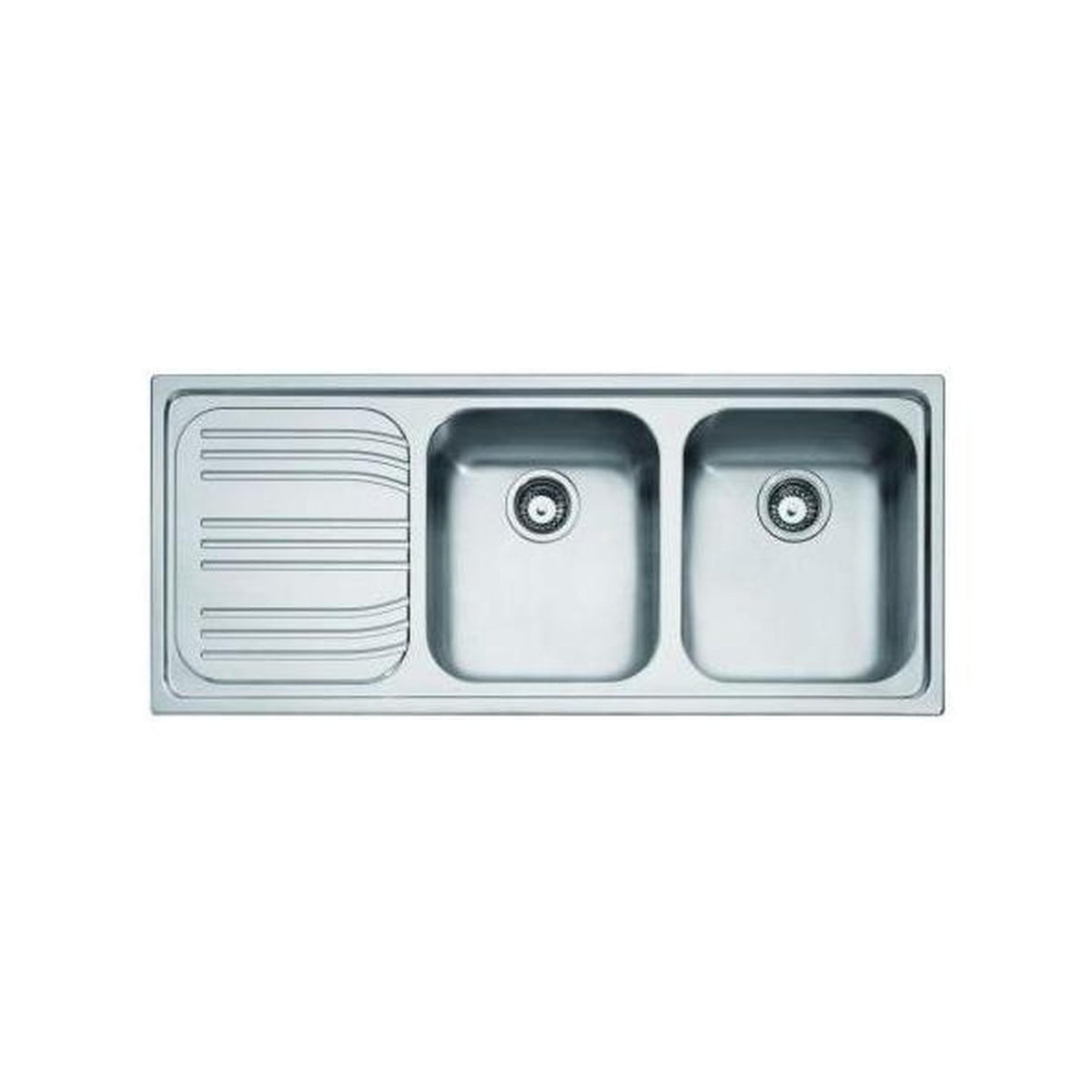 FRANKE RRX621SX LAVELLO DA INCASSO 116X50CM 2 VASCHE + GOCCIOLATOIO SX INOX - 101.0053.247