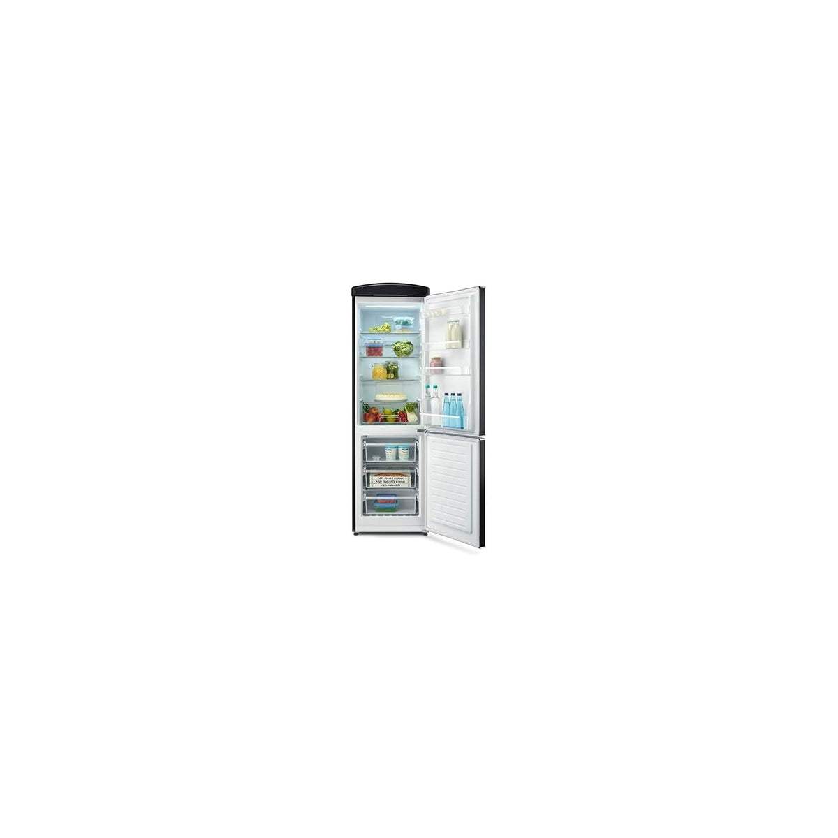 SEVERIN RKG 8998 FRIGORIFERO COMBINATO LINEA RETRO' 315 LT CLASSE E COLORE NERO