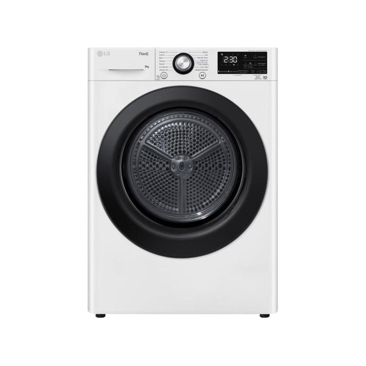 LG RH90V9AVBN ASCIUGATRICE SMART DUAL INVERTER A POMPA DI CALORE 9KG WIFI CLASSE C (EX A+++)