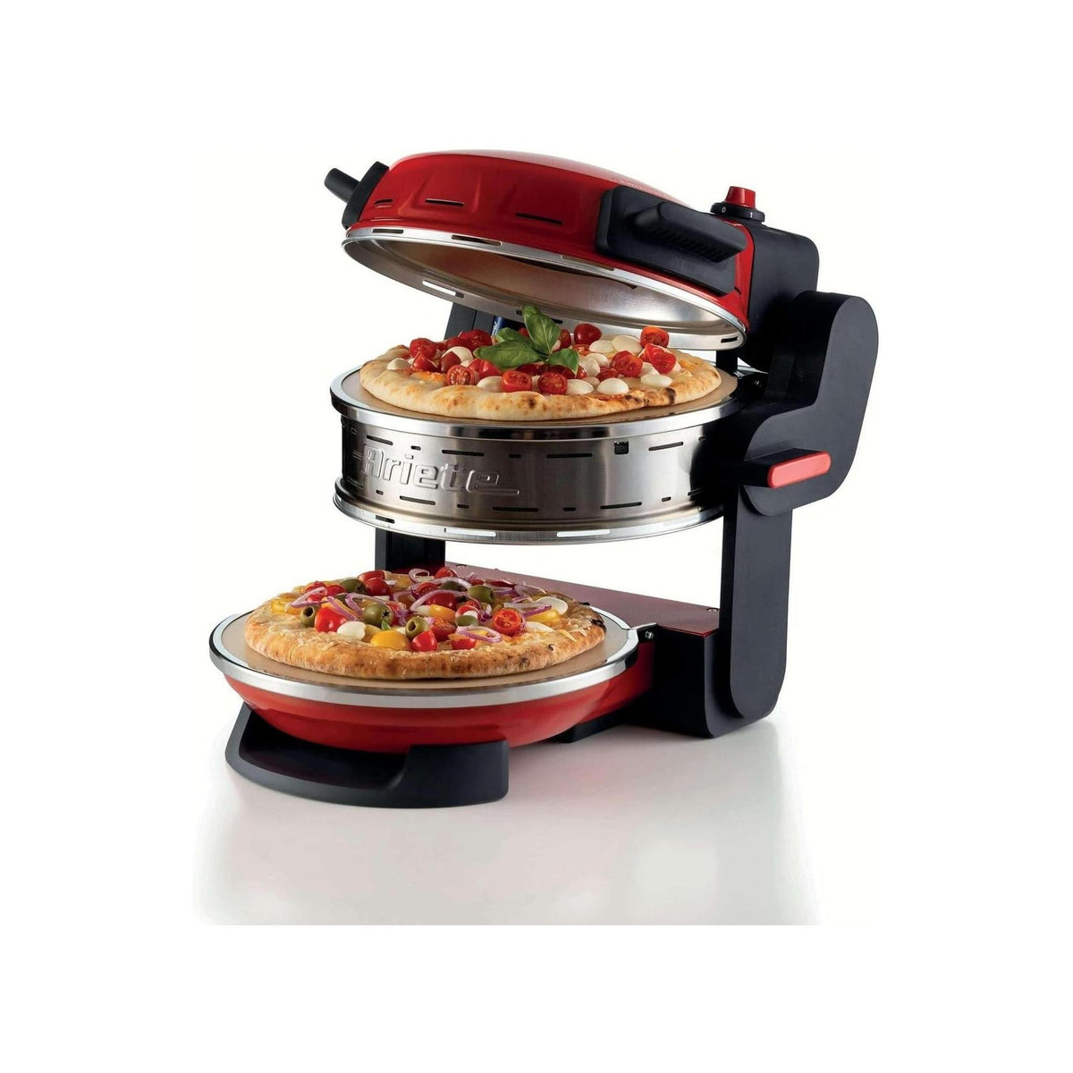 ARIETE 927 FORNO PIZZA DOPPIO CON PIETRA REFRATTARIA FINO A 400°C COLORE ROSSO
