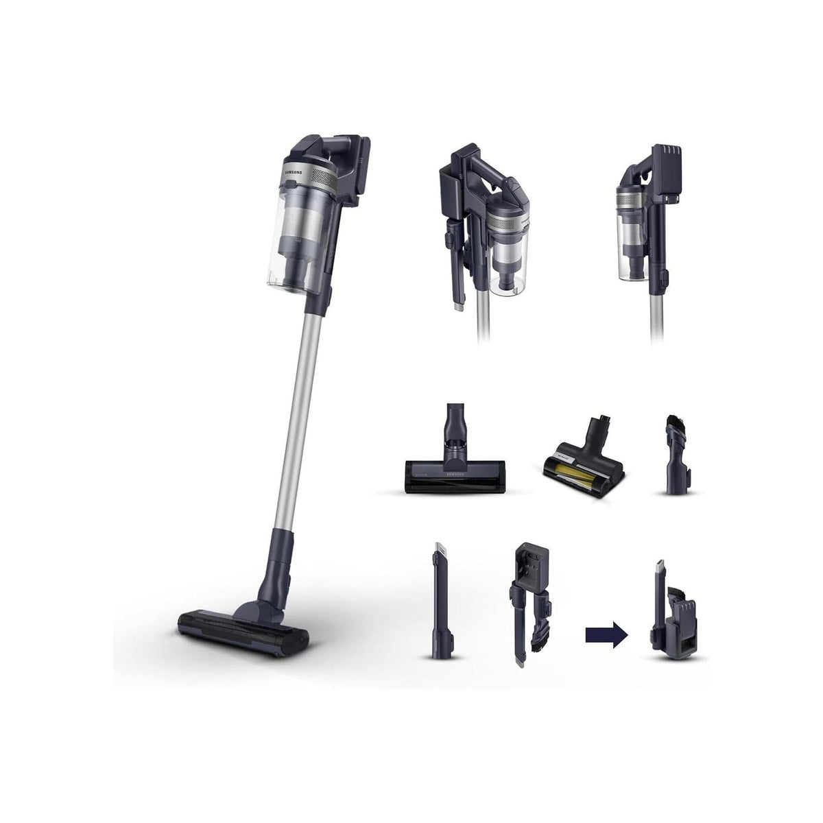 SAMSUNG VS15A60AGR5 SCOPA ELETTRICA JET 65 PET SENZA FILO CAPIENZA 0,8LT SILVER