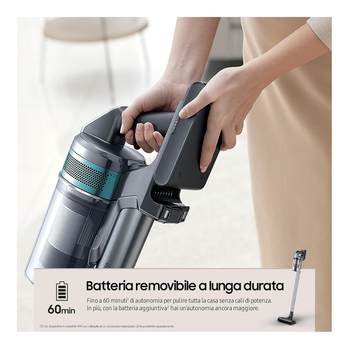 SAMSUNG VS20B75AGR1 SCOPA ELETTRICA JET 75B PET CAPACITA' 0,8LT