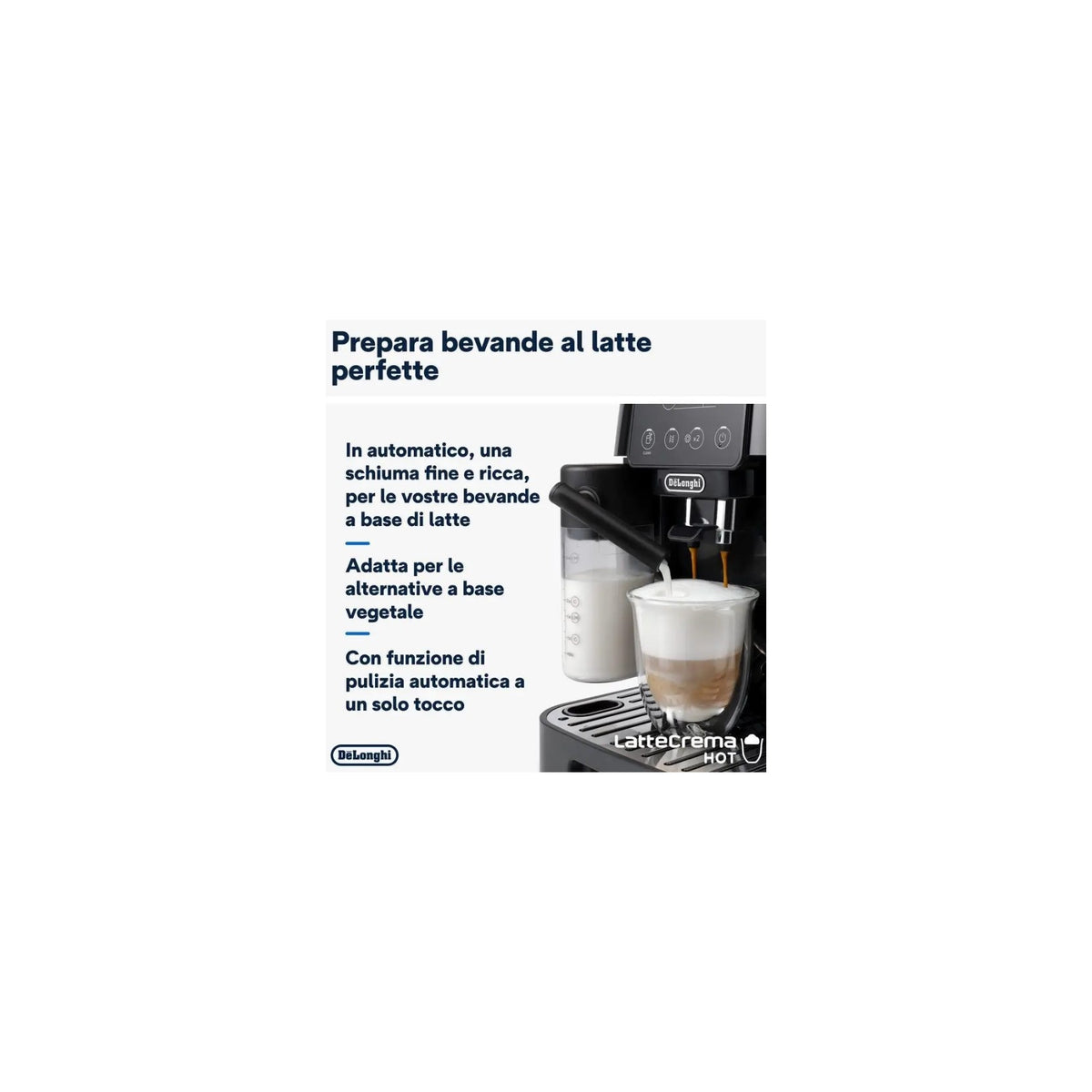 DE LONGHI MAGNIFICA ECAM220.60.B MACCHINA DA CAFFE' SUPERAUTOMATICA 1,8LT 15 BAR COLORE NERO - ECAM22060B