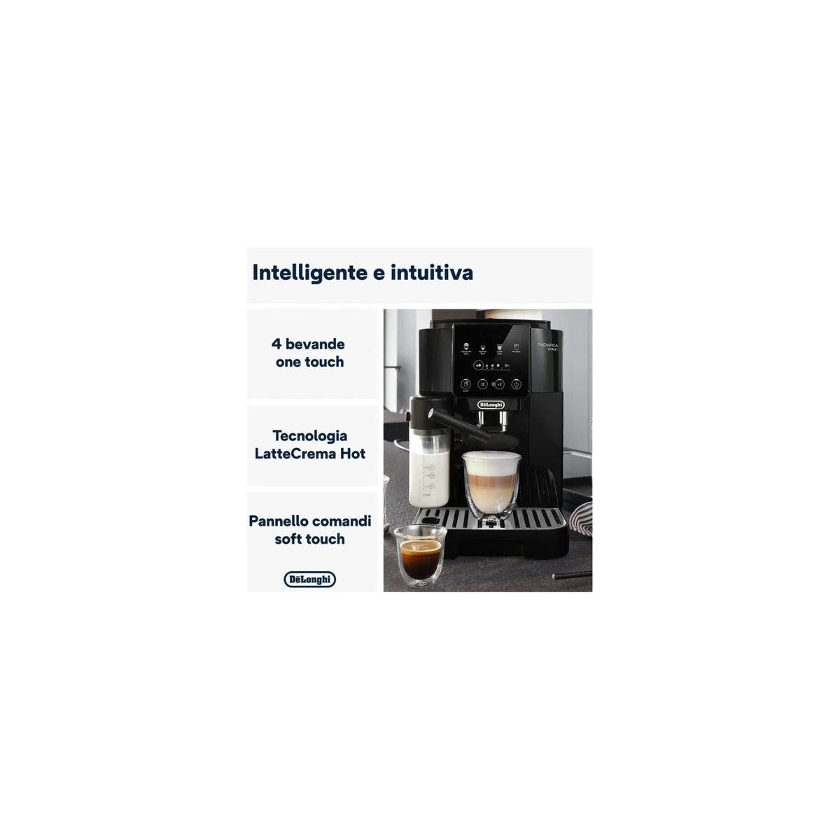 DE LONGHI MAGNIFICA ECAM220.60.B MACCHINA DA CAFFE' SUPERAUTOMATICA 1,8LT 15 BAR COLORE NERO - ECAM22060B