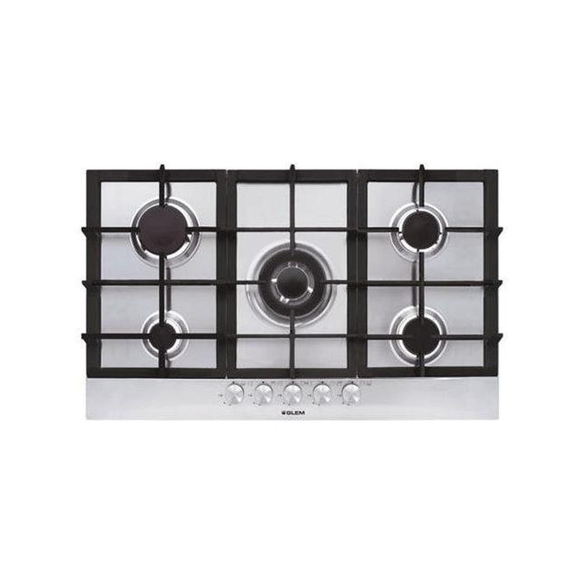 GLEM GAS GT955HIX PIANO COTTURA DA INCASSO 86 CM 5 FUOCHI A GAS GRIGLIE IN GHISA - INOX