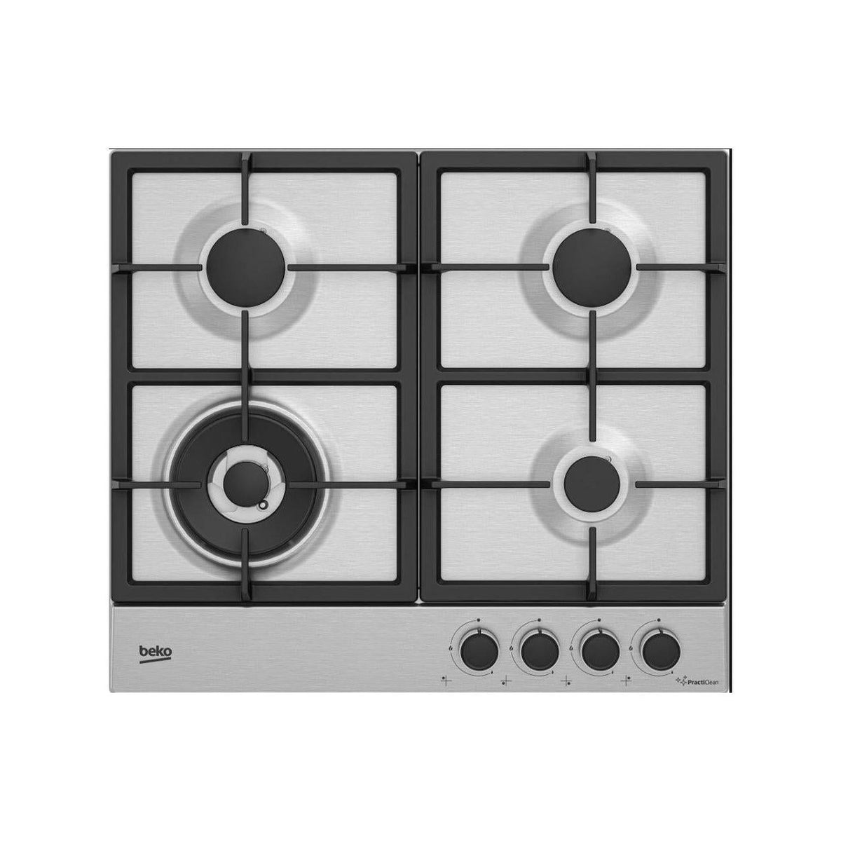 BEKO HIAW64225SXE PIANO COTTURA 60CM 4 FUOCHI A GAS INOX