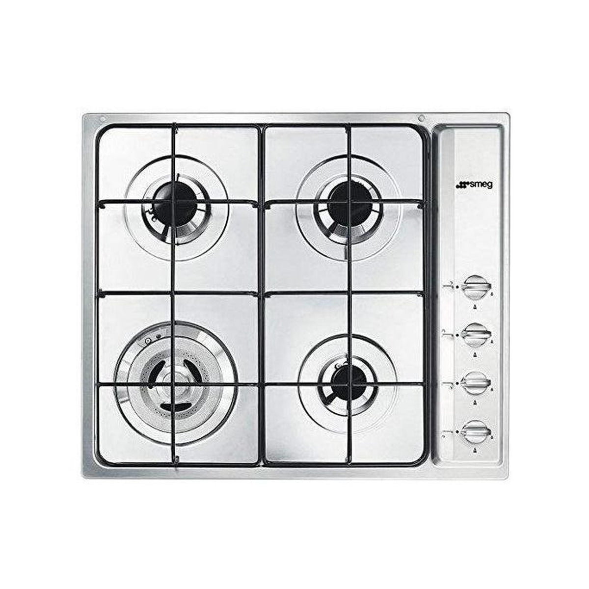 SMEG SR64S PIANO COTTURA DA INCASSO 4 FUOCHI A GAS 60CM COLORE INOX - PROMO