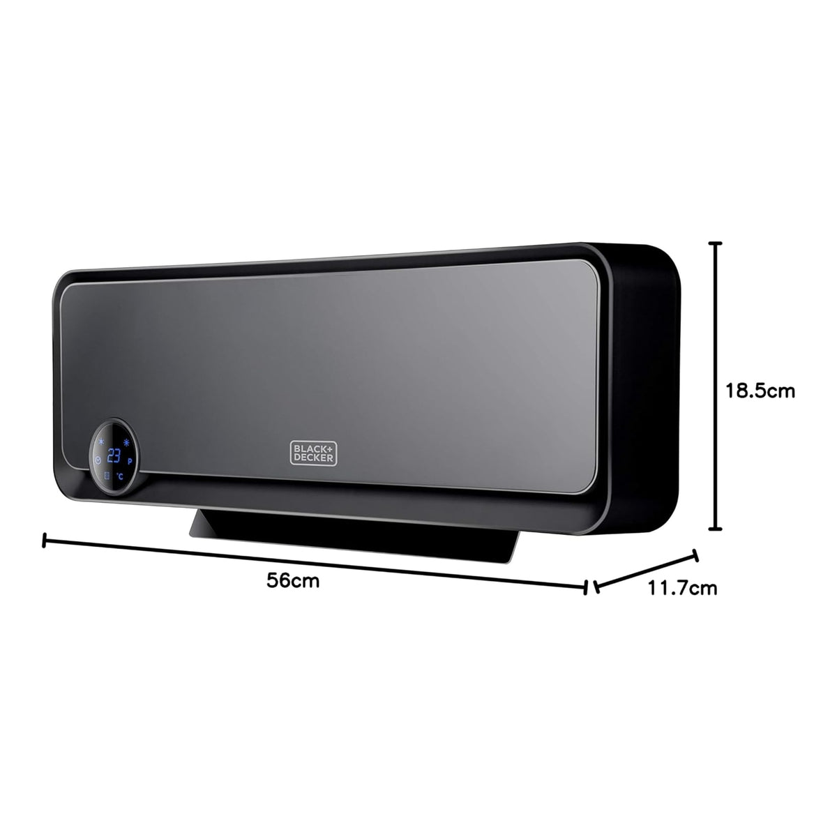 BLACK & DECKER BXWSH2000E TERMOVENTILATORE A PARETE 2000W NERO