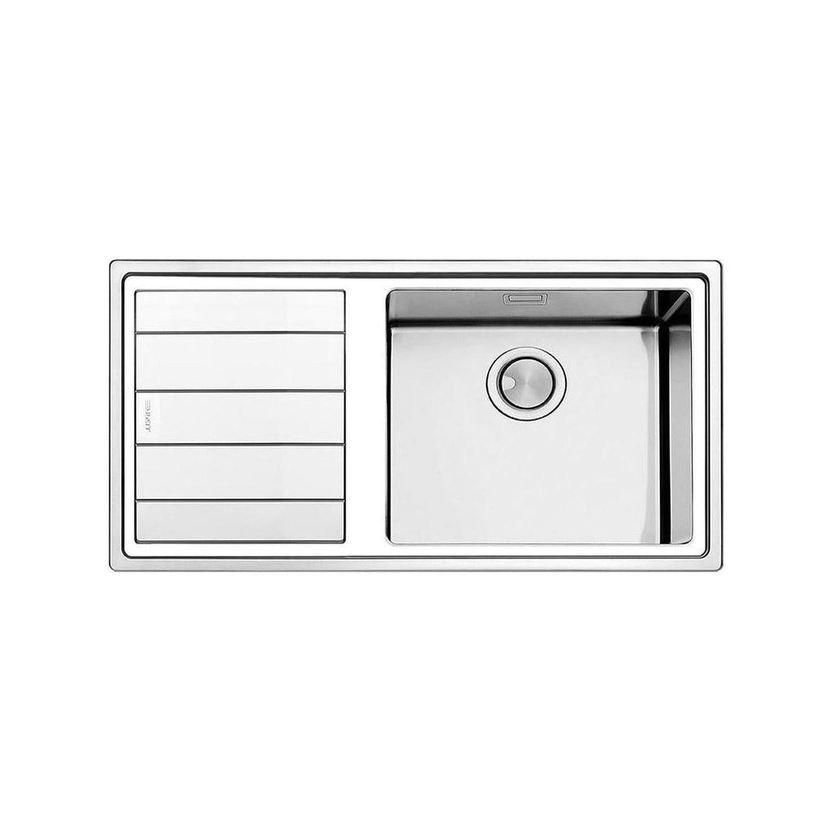 APELL LNP1001ILBC LINEAR PLUS LAVELLO 1 VASCA CON GOCCIOLATOIO A SX 100X50CM INOX SPAZZOLATO