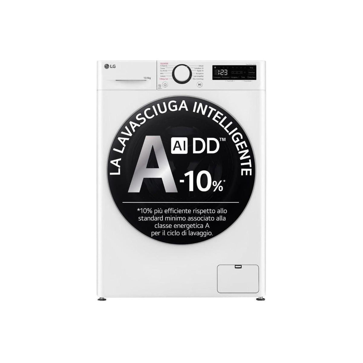LG D4R5010TSWS LAVASCIUGA 10/6KG 1400 GIRI AI DD INVERTER VAPORE CLASSE A - PROMO