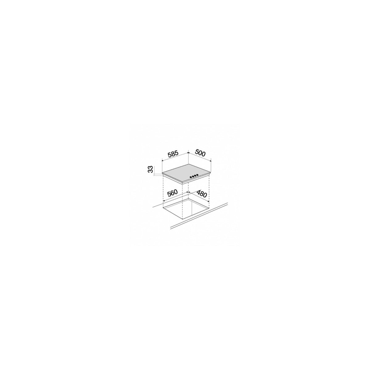 SCHOCK STS6458 PIANO COTTURA 60CM 4 FUOCHI A GAS AVENA