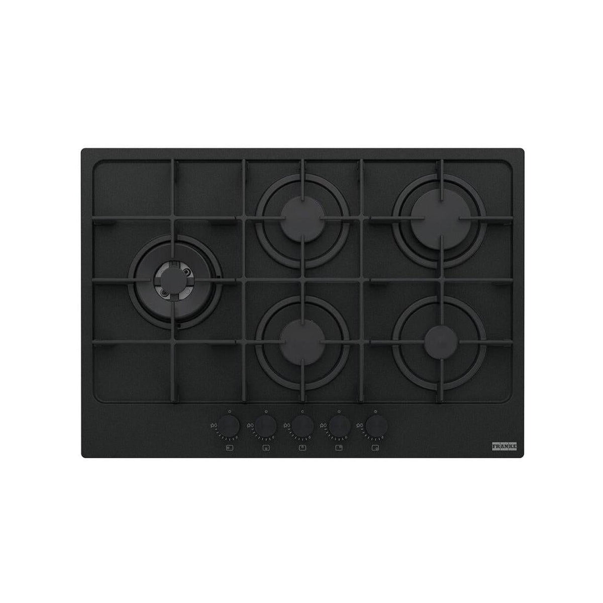FRANKE 106.0670.114 PIANO COTTURA 75CM 5 FUOCHI A GAS GRIGLIE IN GHISA COLORE NERO MATT - FHMA 755 4G DCL MB C
