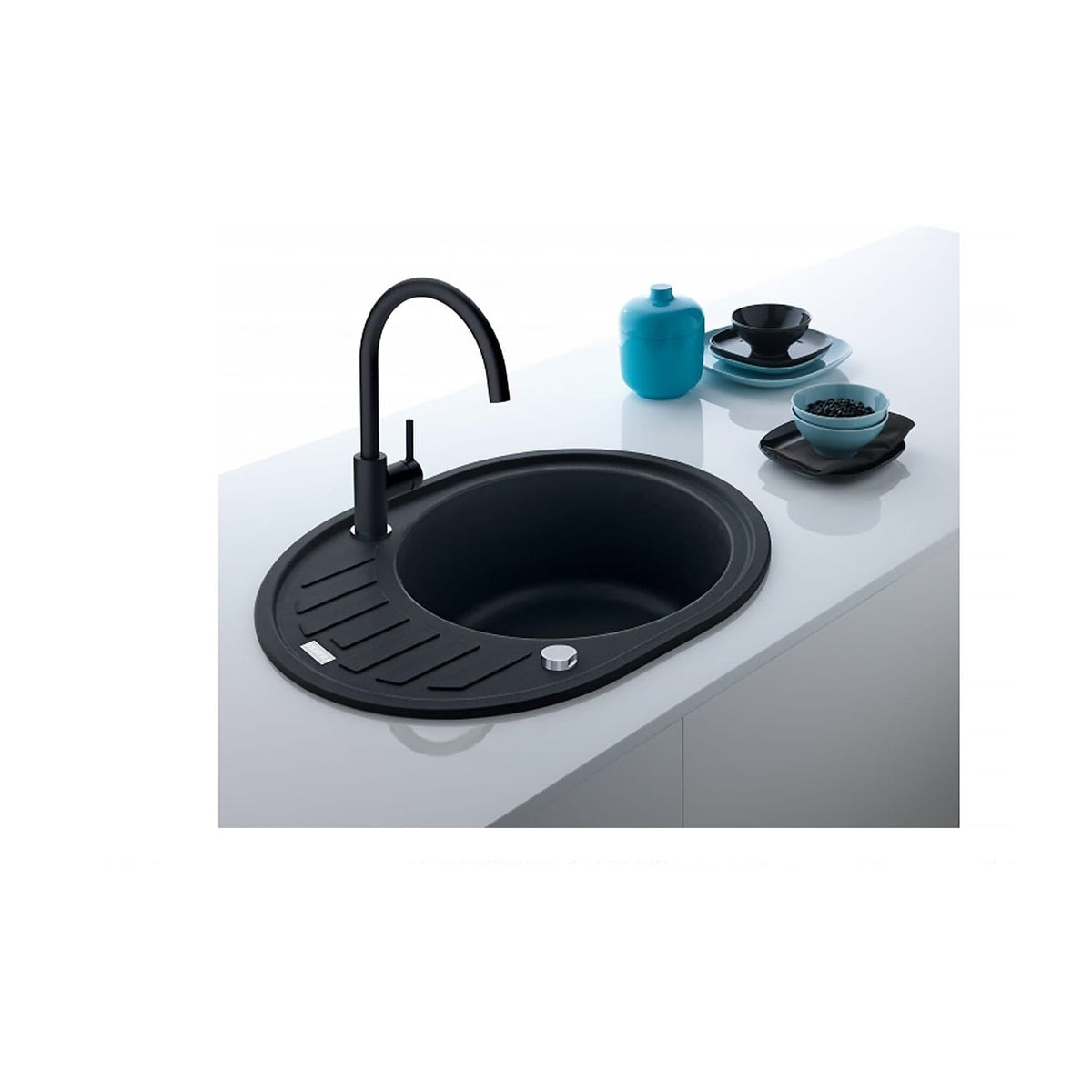 FRANKE 115.0626.020 MISCELATORE MONOCOMANDO CANNA GIREVOLE COLORE NERO - PROMO