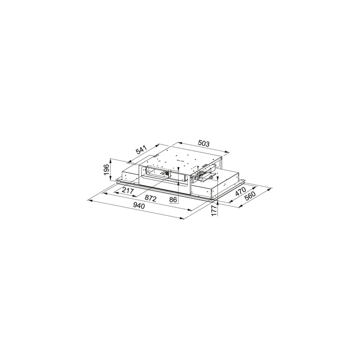 FRANKE FMYCF 906 WH 350.0518.554 CAPPA DA INCASSO A SOFFITO 90CM COLORE INOX