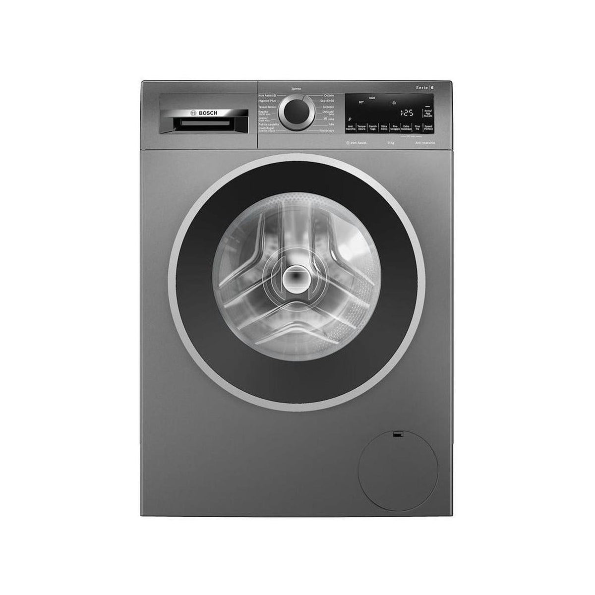 BOSCH WGG244ZRIT LAVATRICE 9KG 1400 GIRI VAPORE CLASSE A COLORE NERO