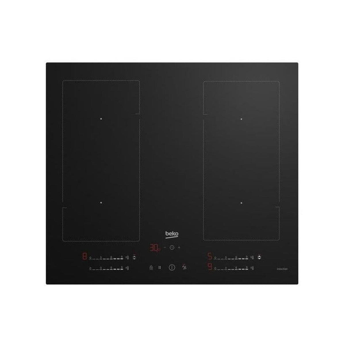 BEKO HII 64720 UF2T PIANO COTTURA A INDUZIONE 60CM 4 ZONE COTTURA VETROCERAMICA NERO - HII64720UF2T