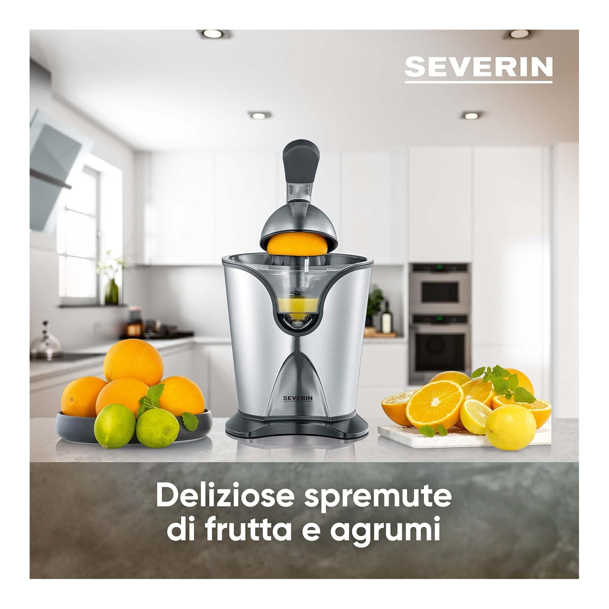 SEVERIN CP 3544 SPREMIAGRUMI CON BRACCIO A LEVA COLORE INOX