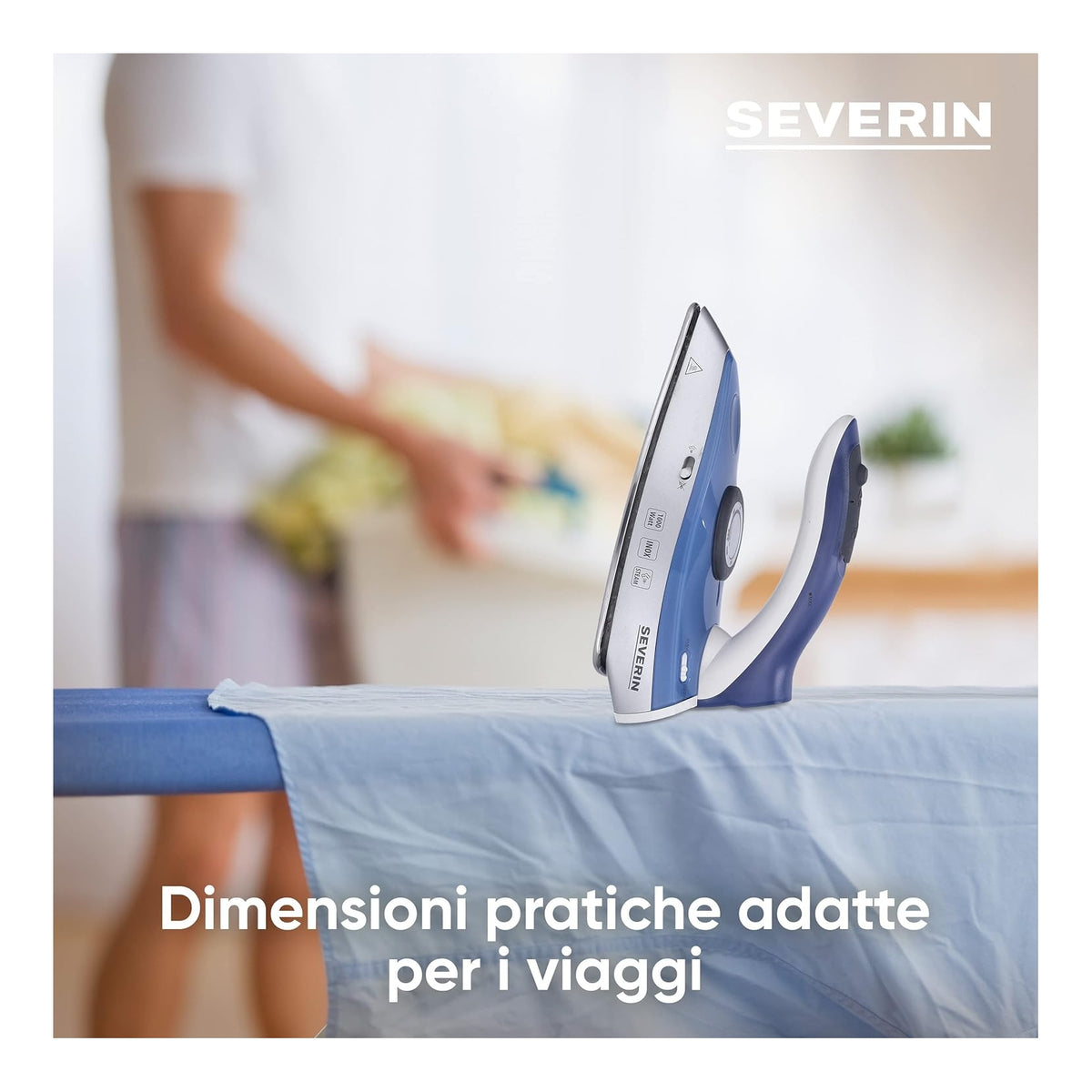 SEVERIN BA3234 FERRO DA STIRO DA VIAGGIO 1000 W CON PIASTRA IN ACCIAIO INOSSIDABILE